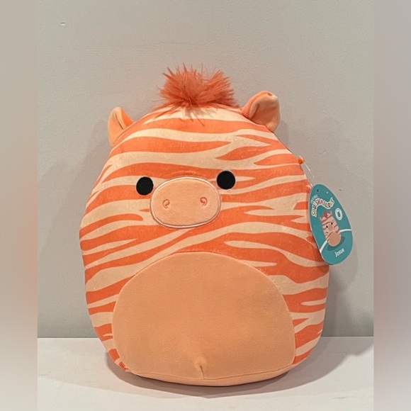 Squishmallow Josue the Zebra Plush 11 inch Peach Colored Toy NWT - Picture 3 of 3